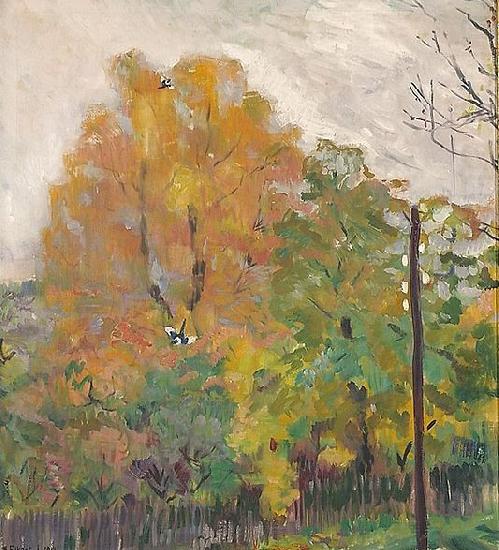 Bernhard Folkestad Deciduous trees in fall suit with cuts china oil painting image